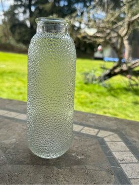 Vintage pebbled glass vase